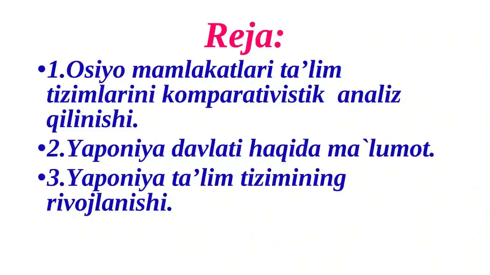 Оsiyo mаmlаkаtlаri tа’lim tizimlаri 2