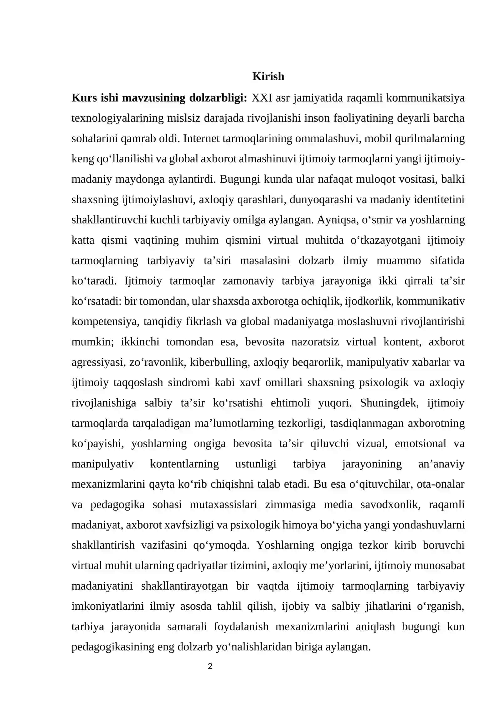 Ijtimoiy tarmoqning tarbiyaviy ta’siri 2