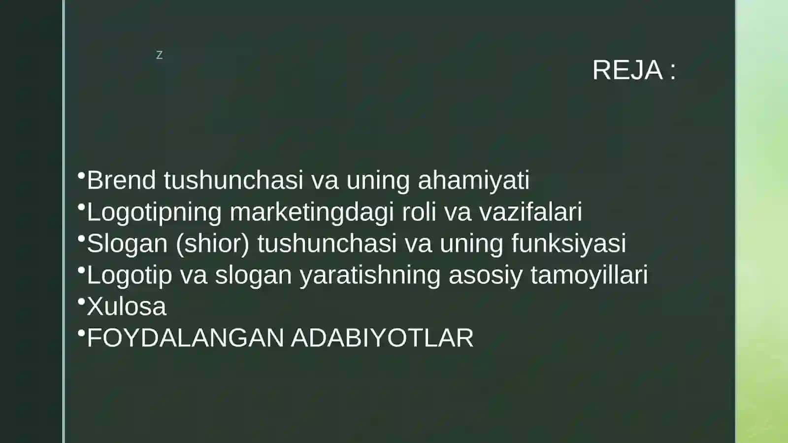 Mahalliy brend uchun logotip va slogan ishlab chiqish 2