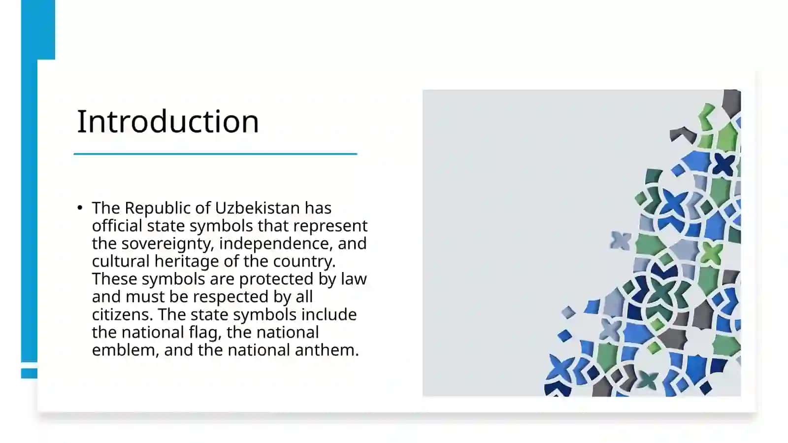 Law of the Republic of Uzbekistan on State Symbols 2