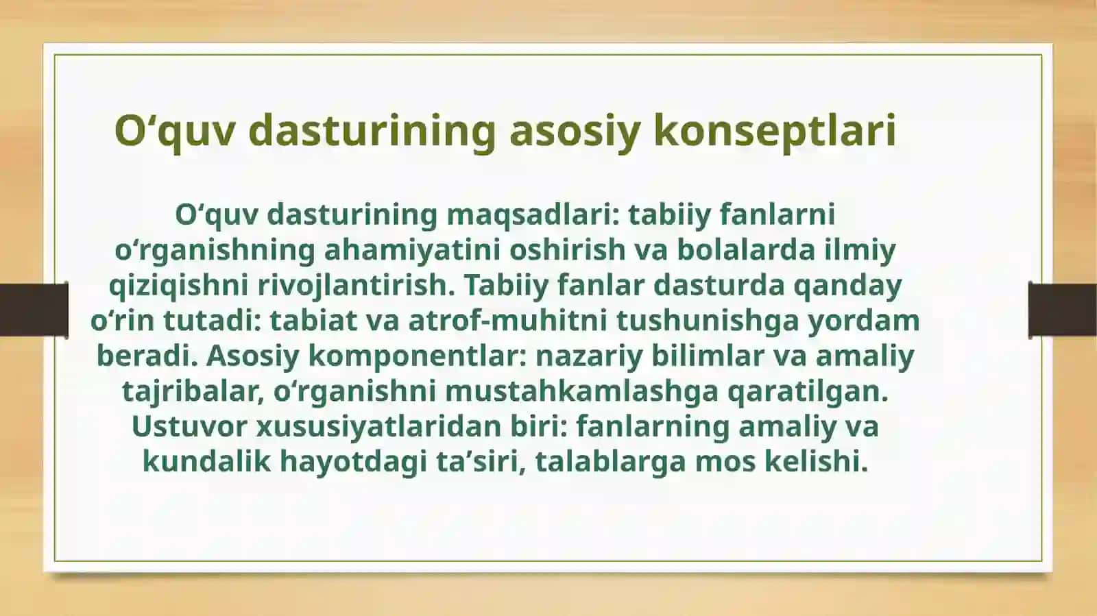 Boshlangʻichmaktablardatabiiyfanlarningmavzunioʻquvoʻquvdasturiningtahlili 2