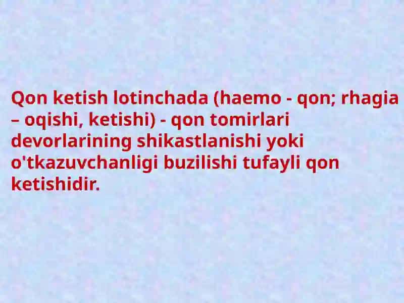Qon ketishi 2