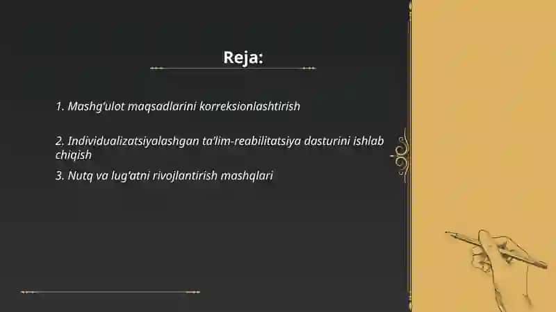 Tevarak atrof bilan tanishtirish mashgʻulotlarida olib boriladigan korreksion tarbiyaviy ishlar 2
