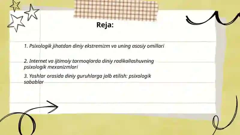 Psixologik diniy va madaniy tahdidlar 2