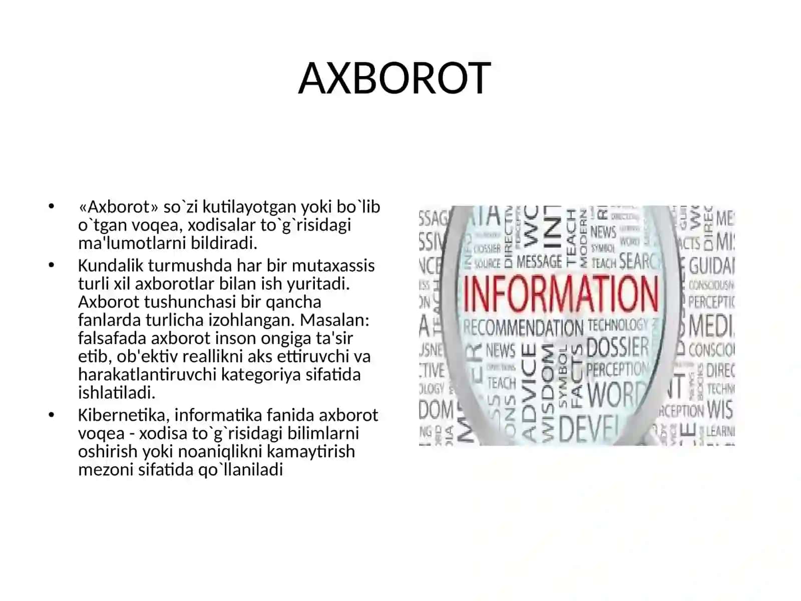 Mediamakonida axborotni taqdim etish 2