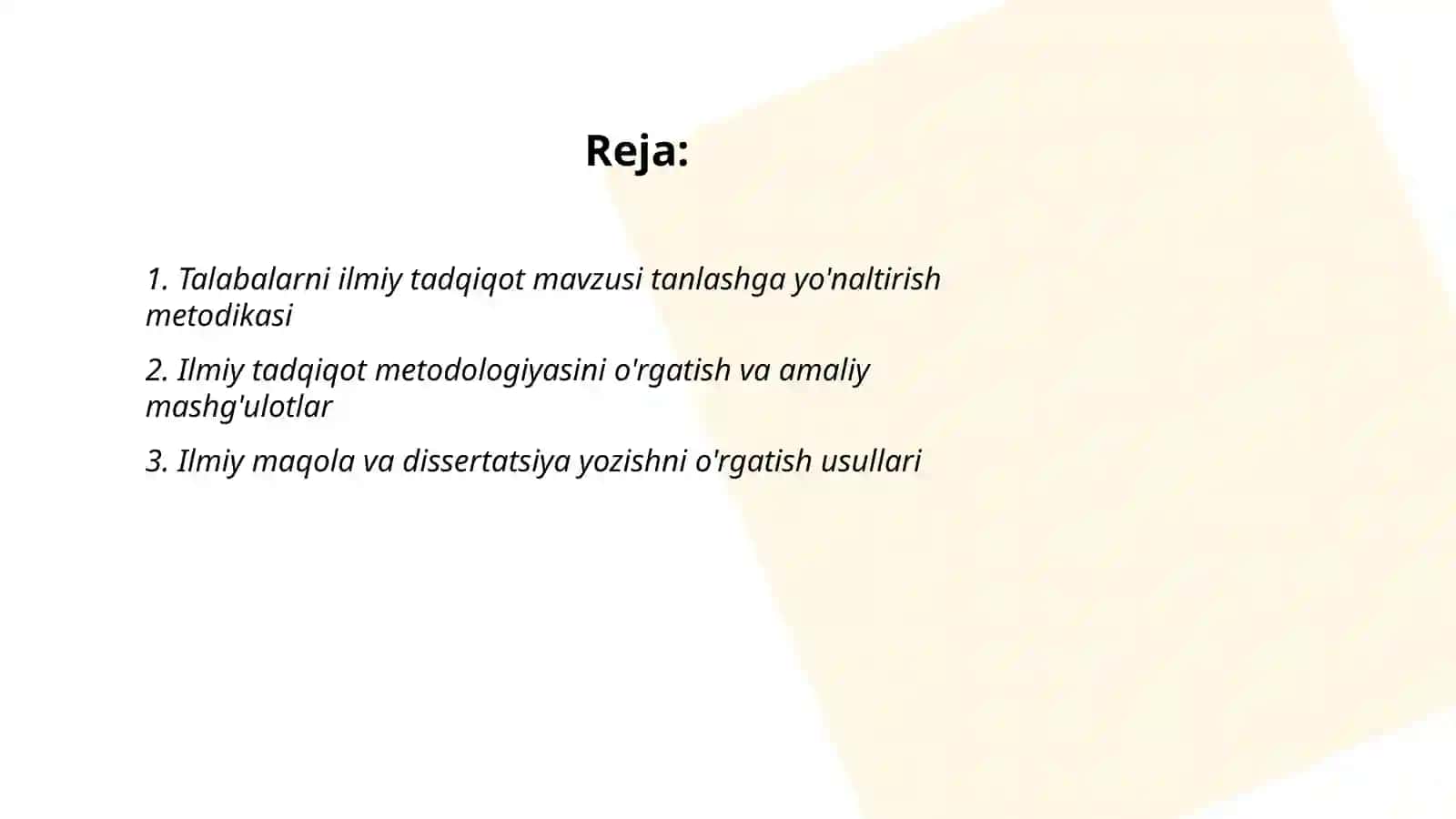Talabalarni ilmiy tadqiqot mavzusi tanlashga yo'naltirish metodikasi 2