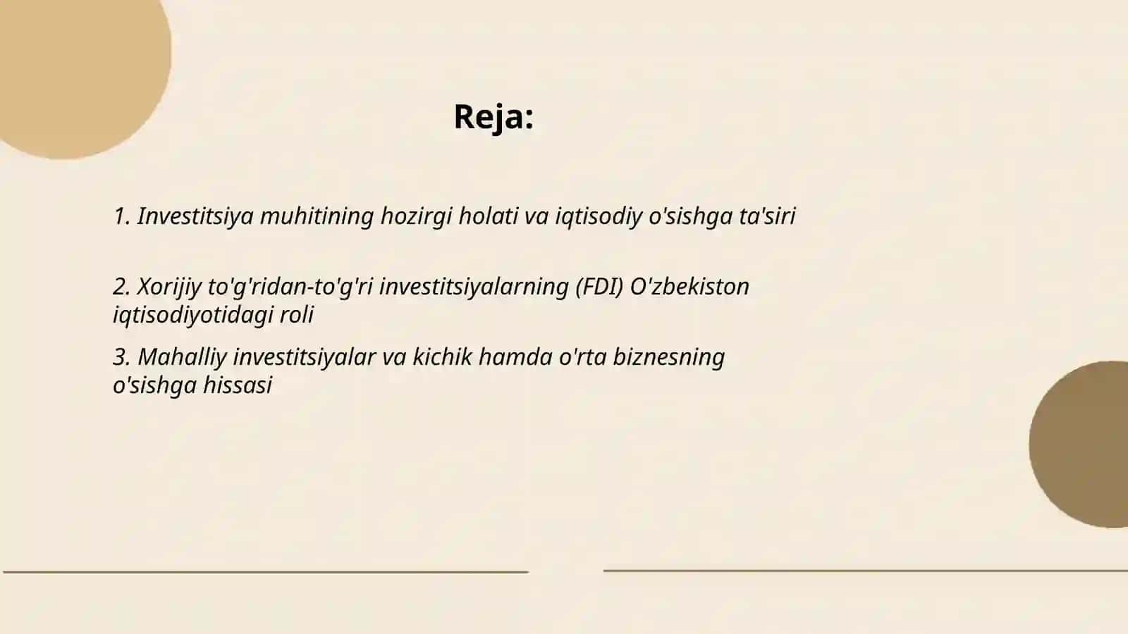 Òzbekiston Iqtisodiyotida investitsiya faolligi va uning òsishga tasiri 2