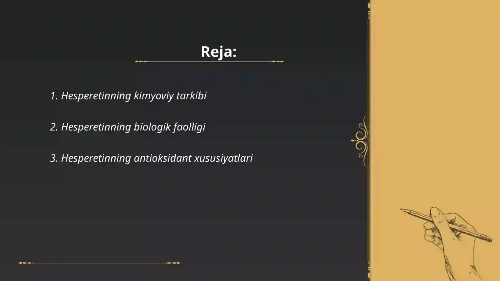Hesperetinning biologik faolligini o'rganish(ilmiy adabiyotlat tahlili) 2