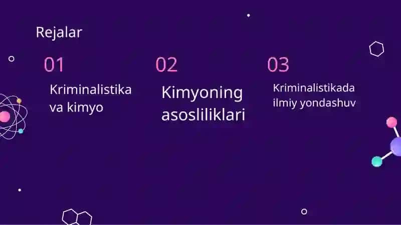 Kriminalistikada kimyoning o‘rni 2