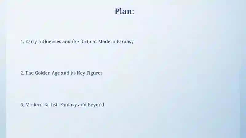The development of the fantasy genre in Great Britain 2