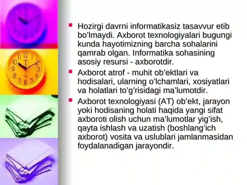 Axborot xizmatlarini ko'rsatish yo'llari 2