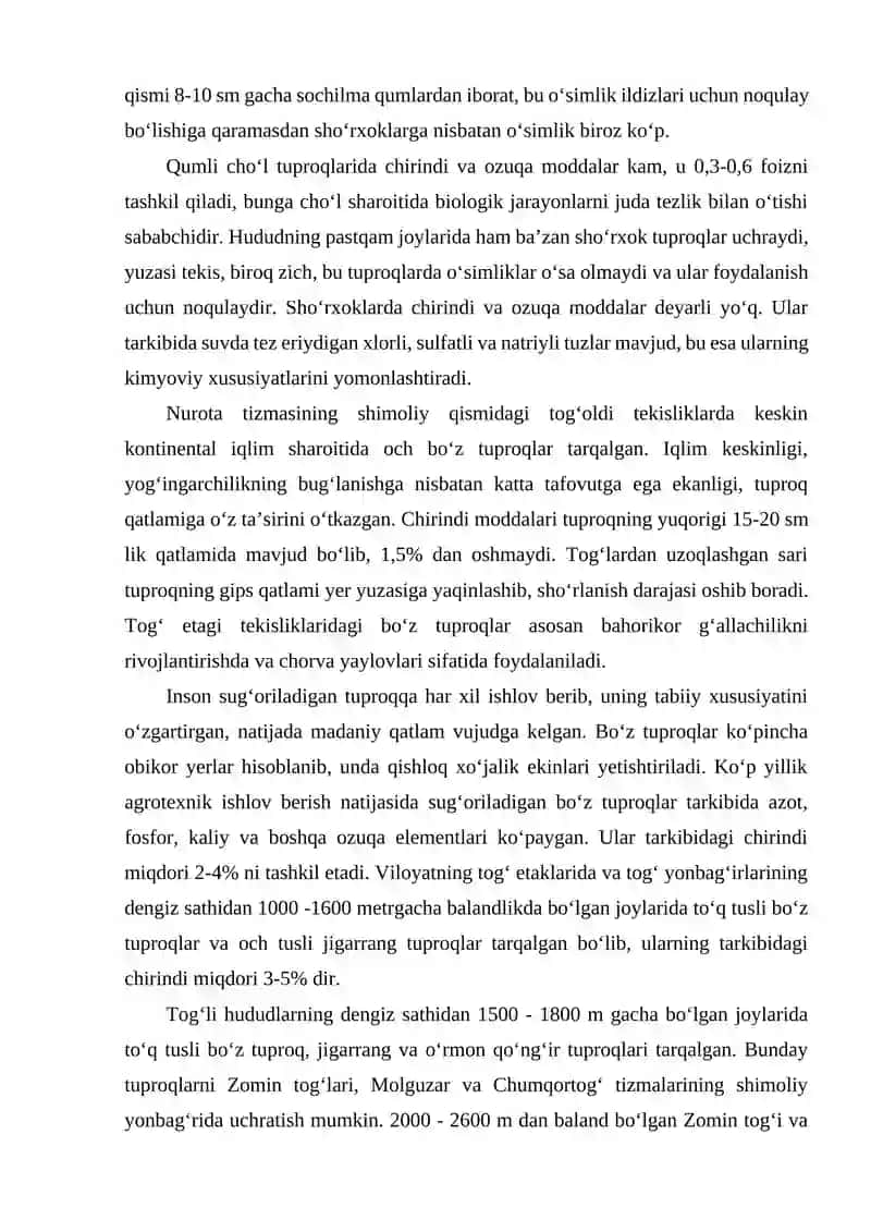 Tuproqlari, o‘simliklari va hayvonot olami 2