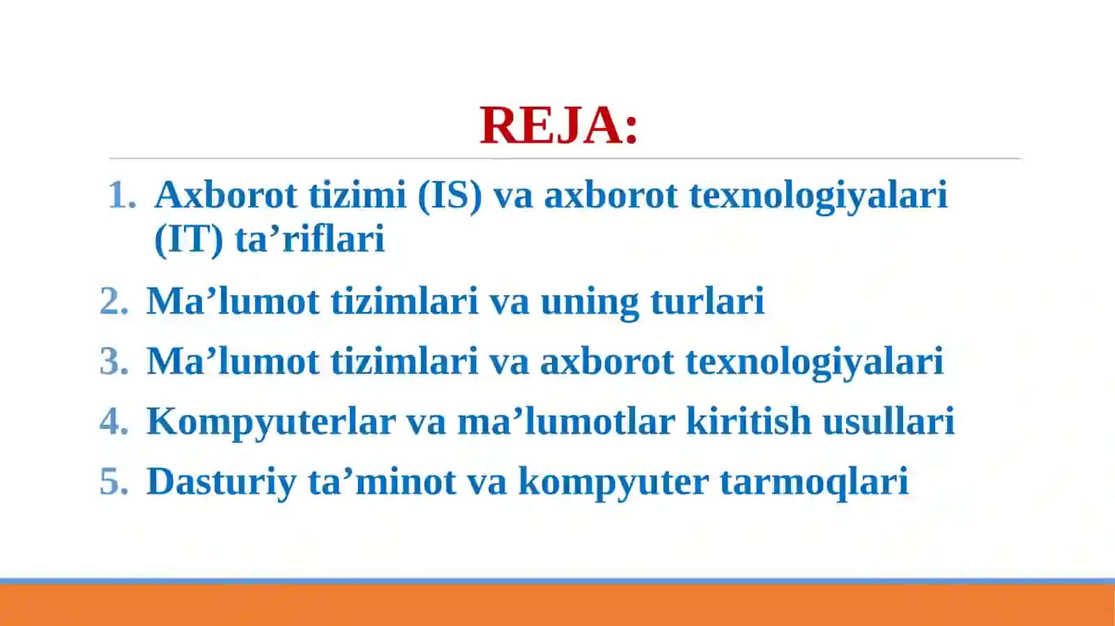 Biznesda axborot texnologiyalari va axborot tizimi 2
