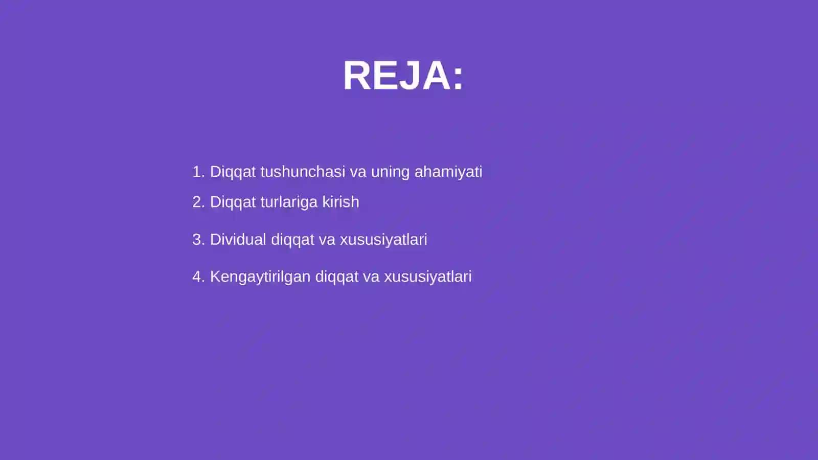Diqqat turlari va uning xususiyatlari 2