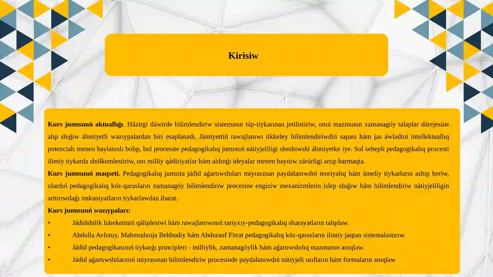 Pedagogxızmetinde jádida ǵartıwshılarınıń miyrasınan paydalaniw 2