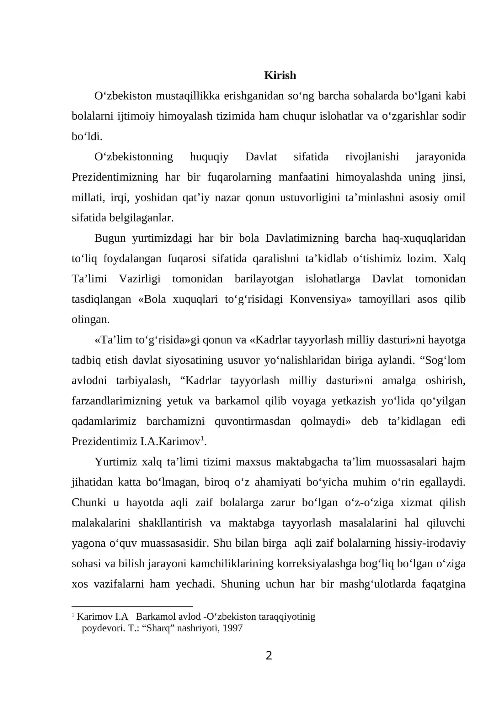 Aqli zaif bolalar fazoviy tasavvurlarini shakllanishining ilmiy nazariy asoslari 2