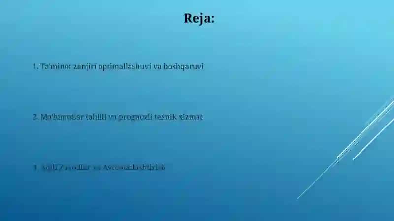 Axborot texnologiyalaring ishlab chiqarishda qoʻllanishi 2