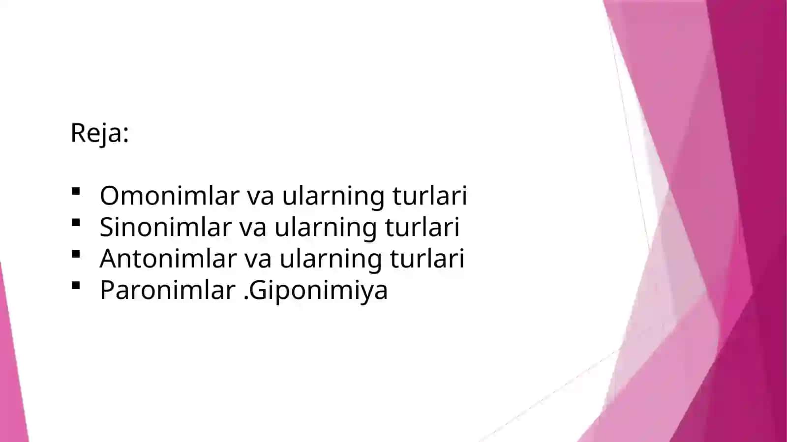 Lug’attarkibiningshaklvama’nomunosabatlarijihatidantavsiflanishi 2