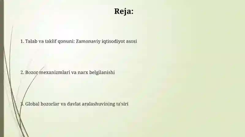 Talab va taklif qonunining zamonaviy iqtisodiyotdagi ahamiyati 2