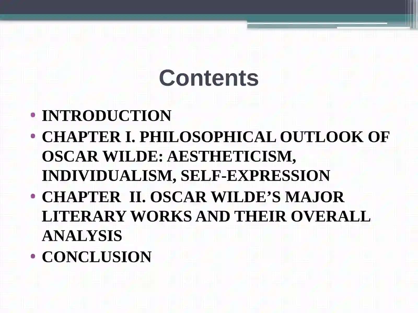 PHILOSOPHY AND LITERARY WORKS OF OSCAR WILDE 2