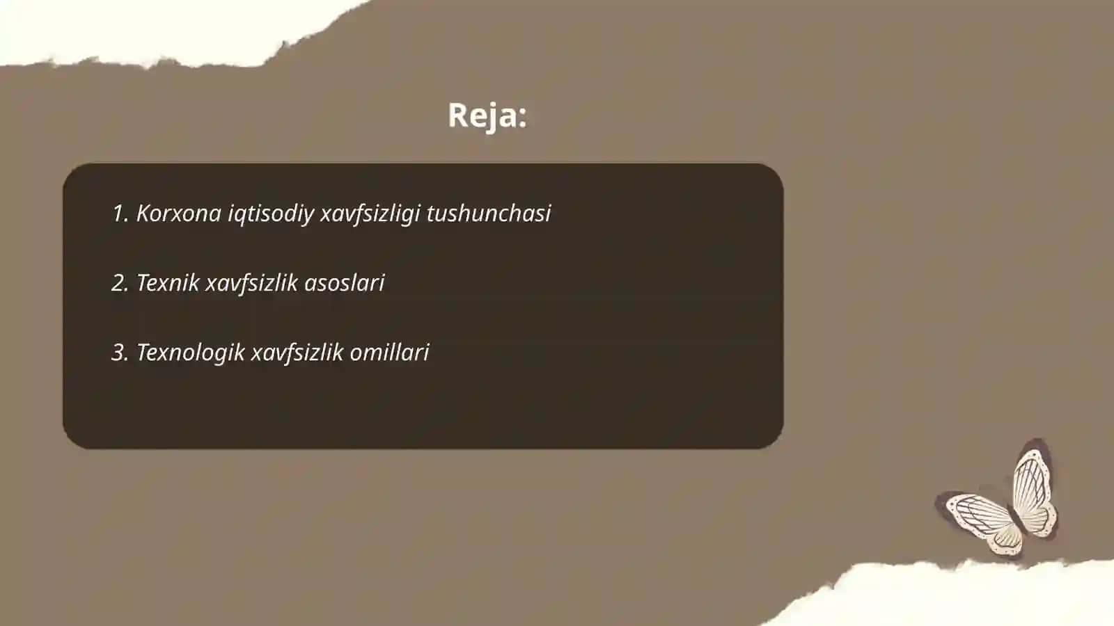 Korxona iqtisodiy xavfsizligi tushunchasi 2