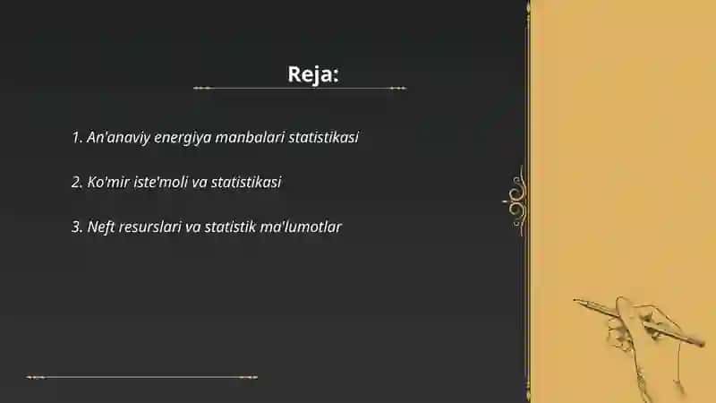 Ananaviy va noanaviy energiya manbalaridanfoydalanishning statistikalari 2
