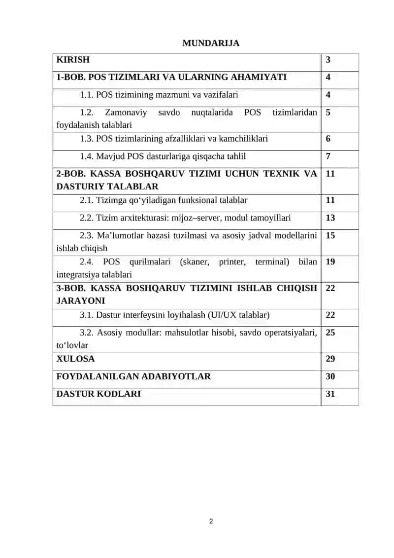 Axborot tizimlari va texnologiyalari yo`nalishi III-bosqich 2