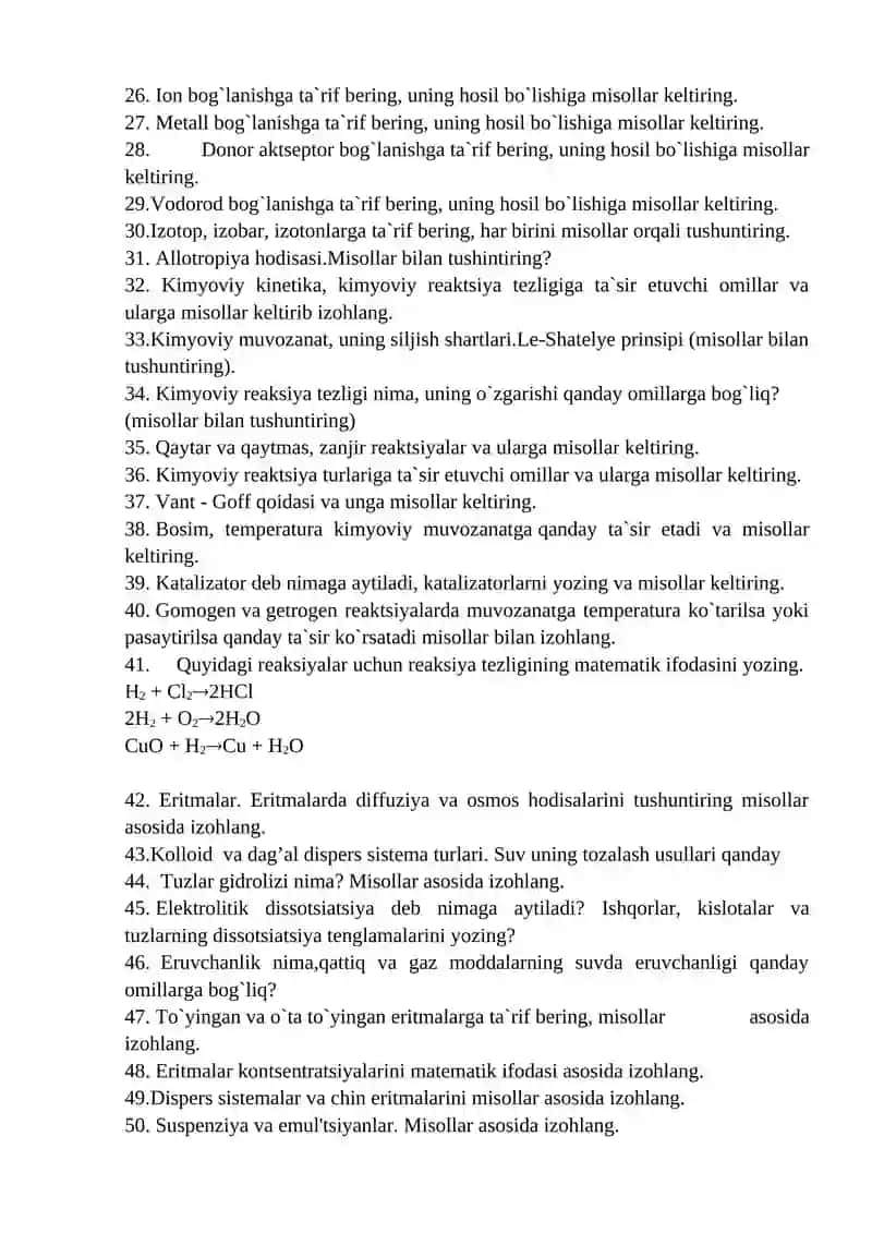 Kimyo fansavollari 2