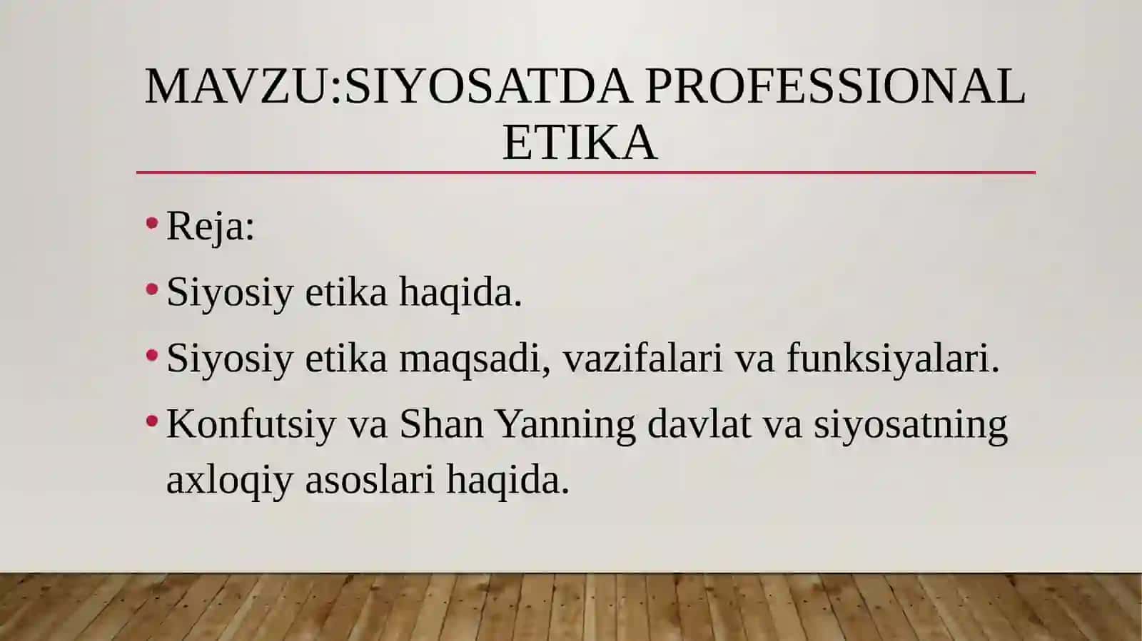 Siyosatda professional etika 2