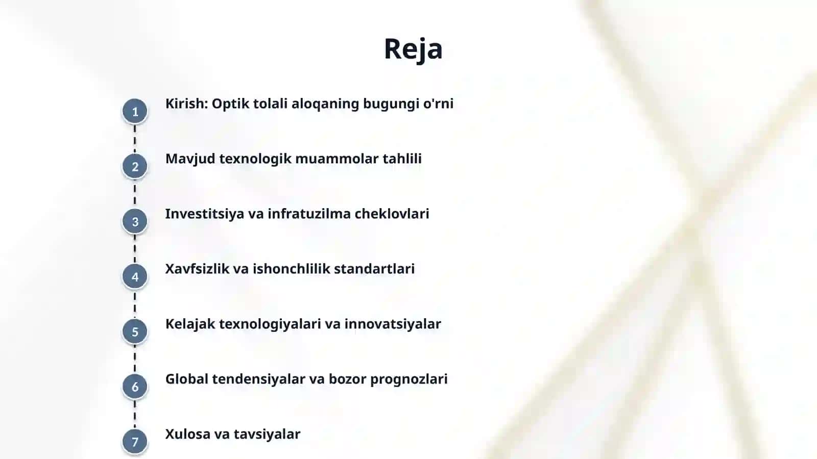 Tolali optik aloqa tizimlaridagi muammolar va uning kelajagi. 2