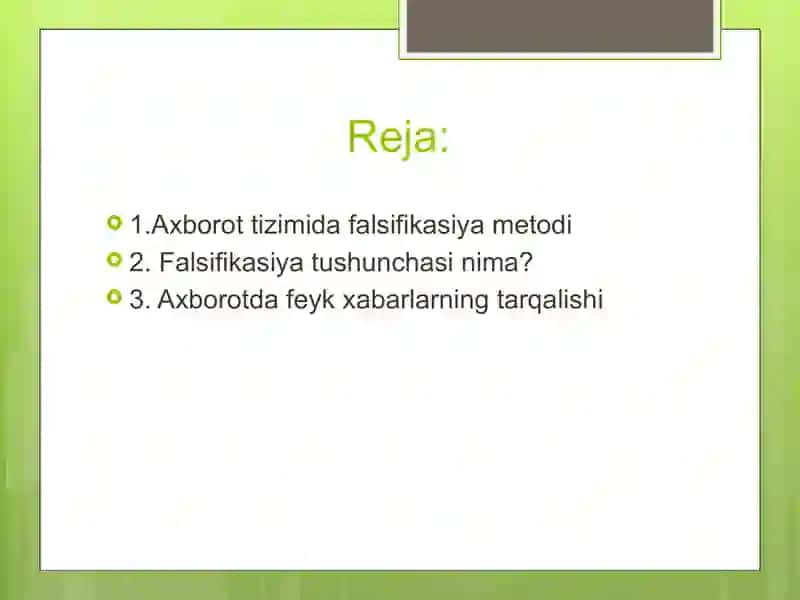 Axborottizimida falsifikasiya metodi 2