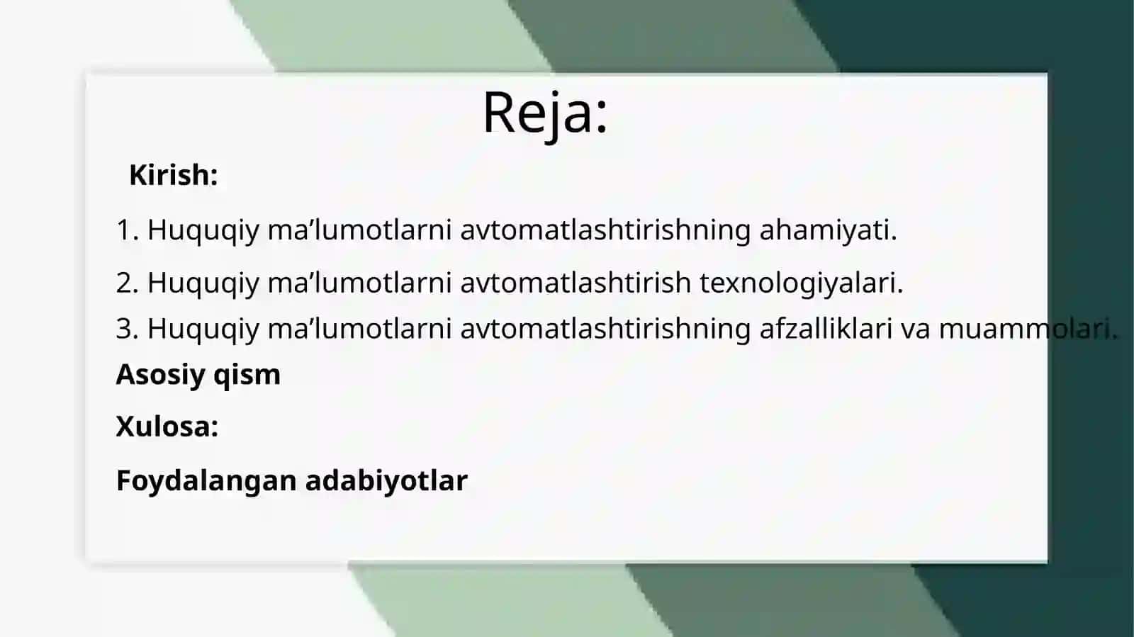Huquqiyma’lumotlarni avtomatlashtirish 2