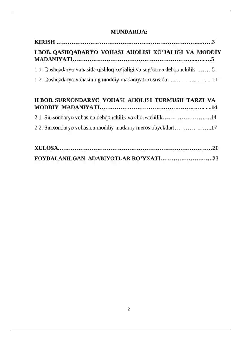 O'LKAMIZ  AHOLISINING  XO’JALIGI  VA  MODDIY  MADANIYATI (QASHQADARYO-SURXONDARYO MISOLIDA) 2