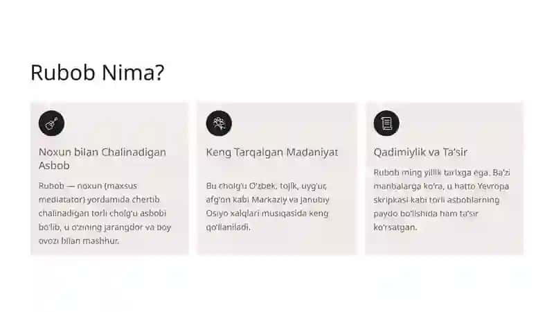Rubob: Sharqning Qadimiy Torli Cholgʻu Asbobi 2