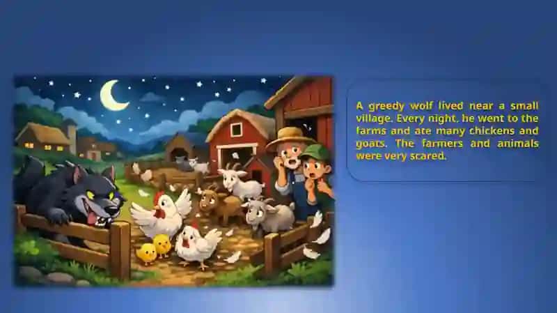 Ochko‘z bo‘ri va hayvonlar. The Greedy Wolf and the Animals 2