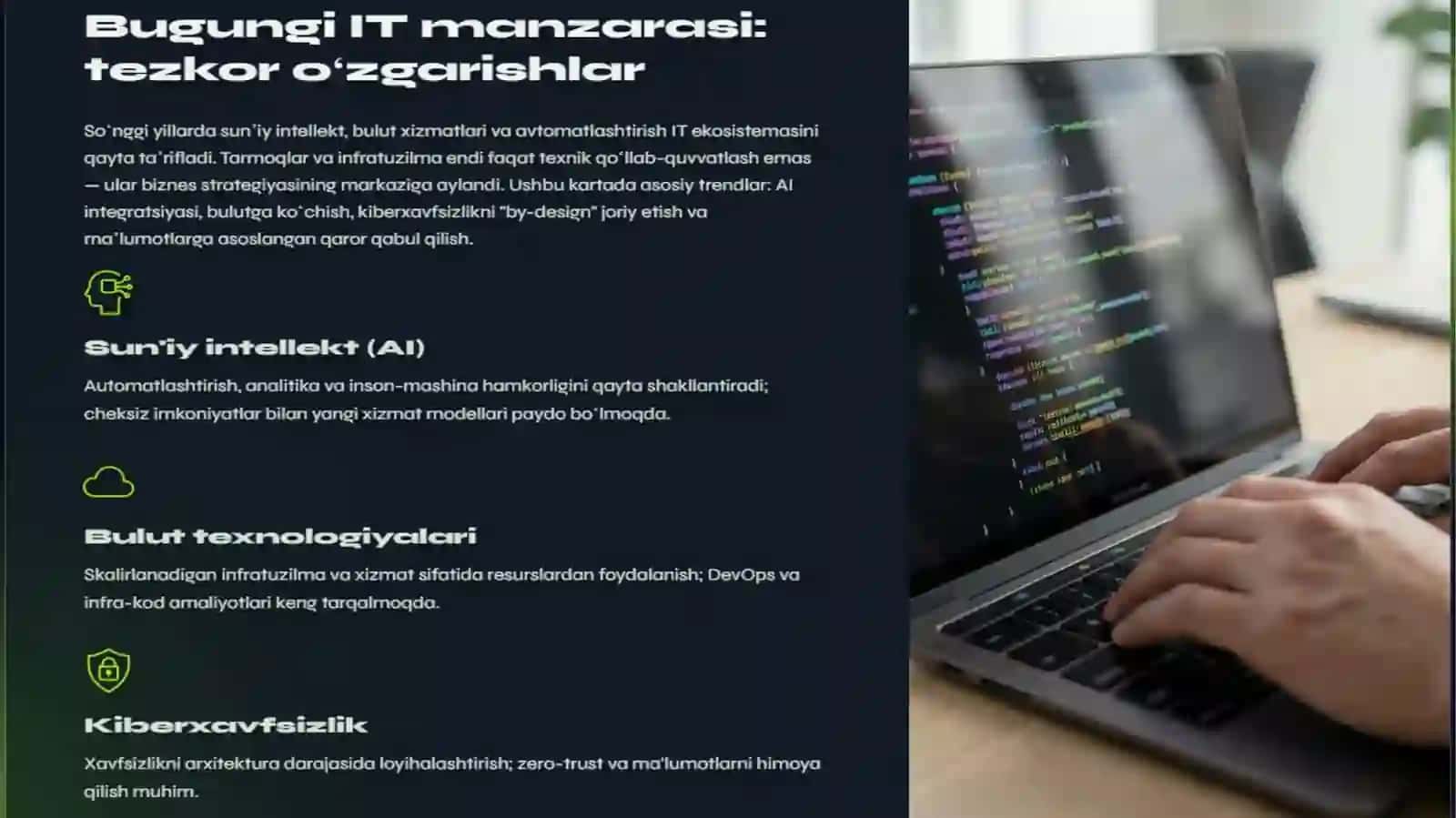 Axborot Texnologiyalari va Kelajak | Premium PowerPoint Taqdimot (Slayd) 2