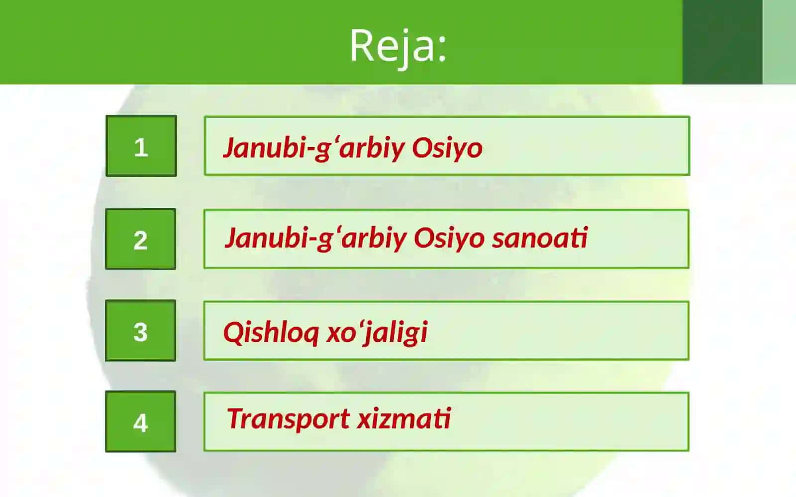 Janubi-g‘arbiy Osiyo xo‘jaligi, transporti, ichki tafovutlari 2