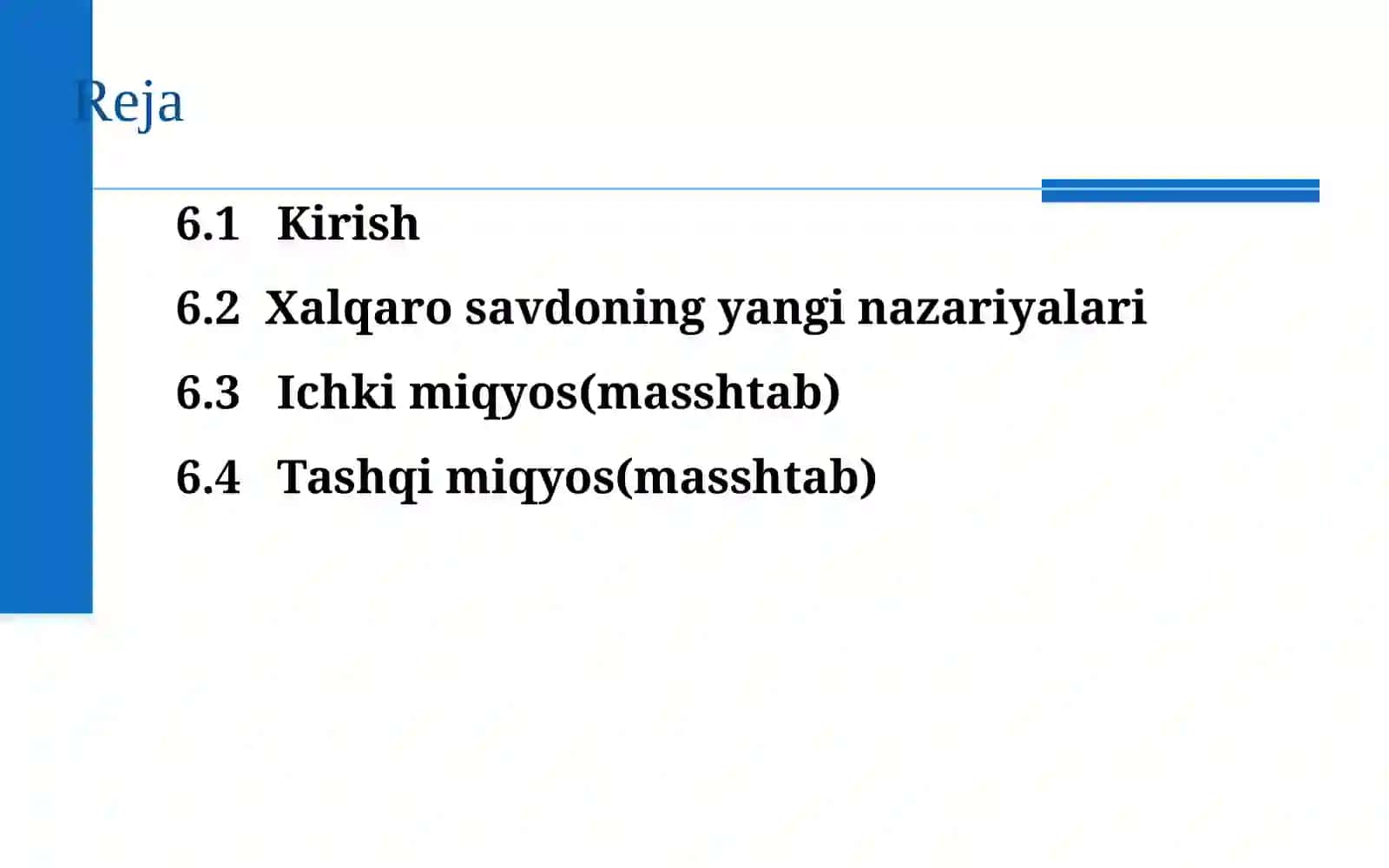 Xalqaro Savdo 2