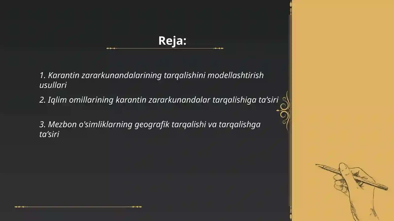 Karantin zararkunandalarni tarqalishini basharot qilish 2