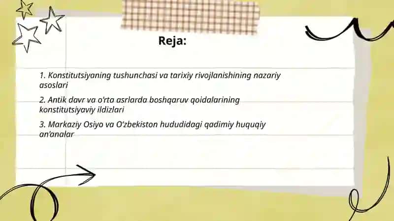 Konstitutsiyaning tarixiy rivojlanish bosqichlari 2