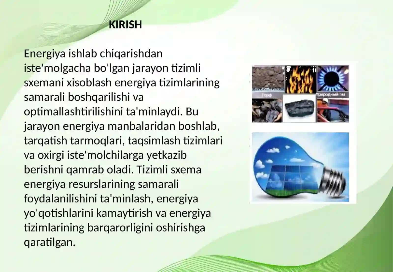 Energianing iste'mol tizimli sxemasi 2