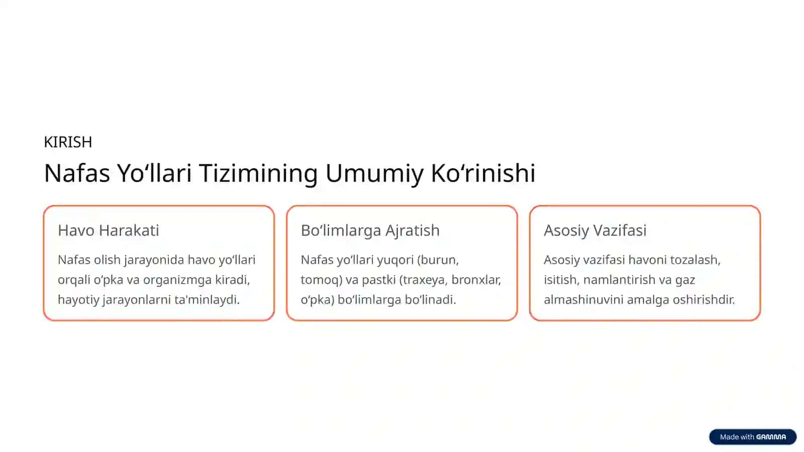Nafas Yo‘llariga Kiruvchi A’zolar: Tuzilishi va Joylashishi 2