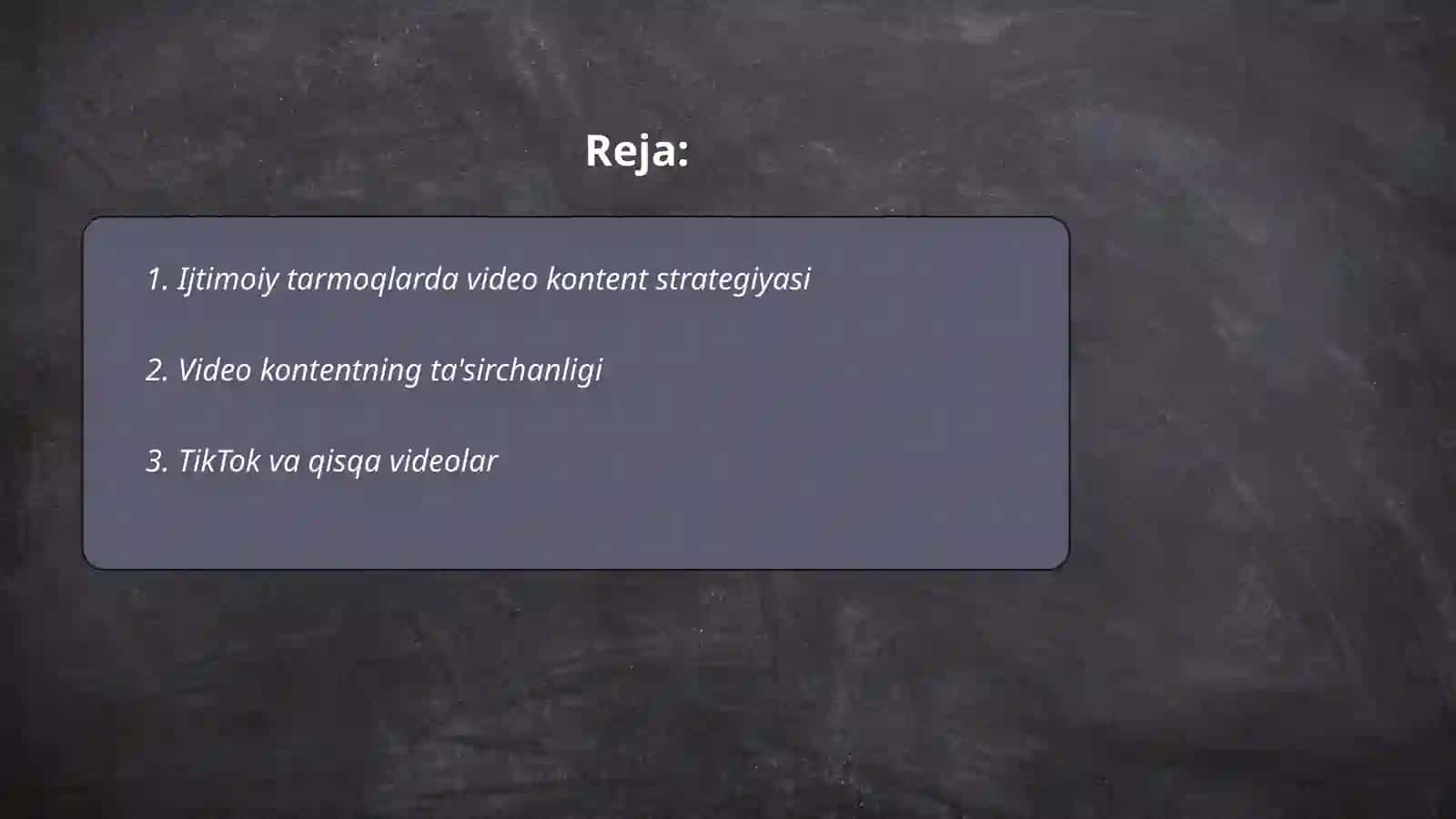 Ijtimoiy tarmoqlarda video materiallaridan foydalanish 2
