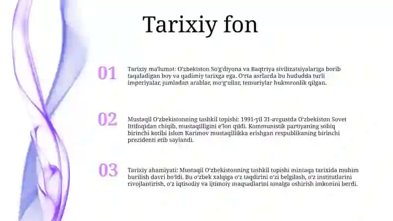 Mustaqil O'Zbekiston Respublikasining Tashkil Topishi Va Uning Tarixiy Ahamiyati 2