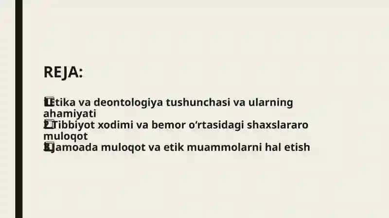 Etika va dentalogiya, shaxslararo muloqot. 2