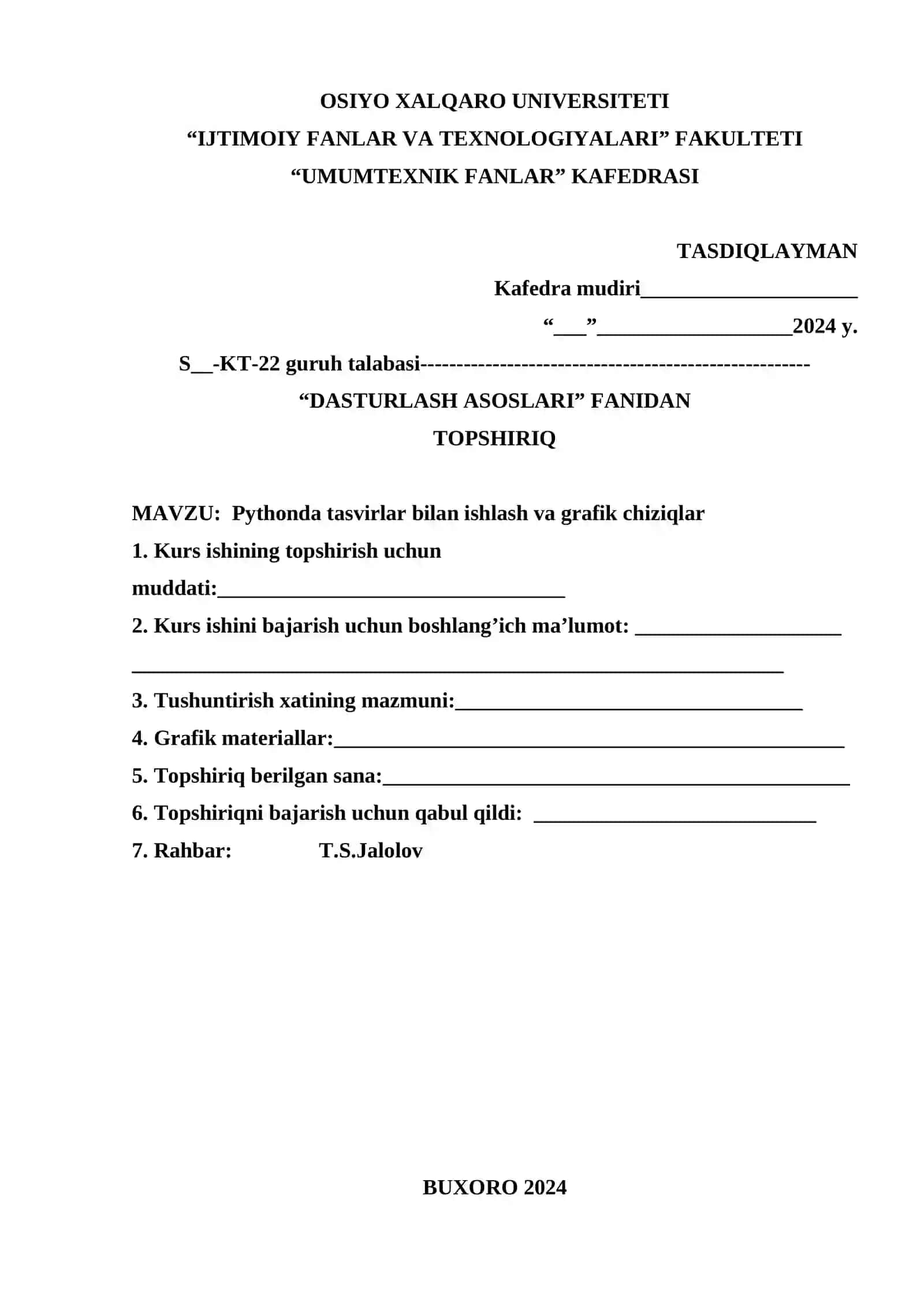 Pythonda tasvirlar bilan ishlash va grafik chiziqlar 2
