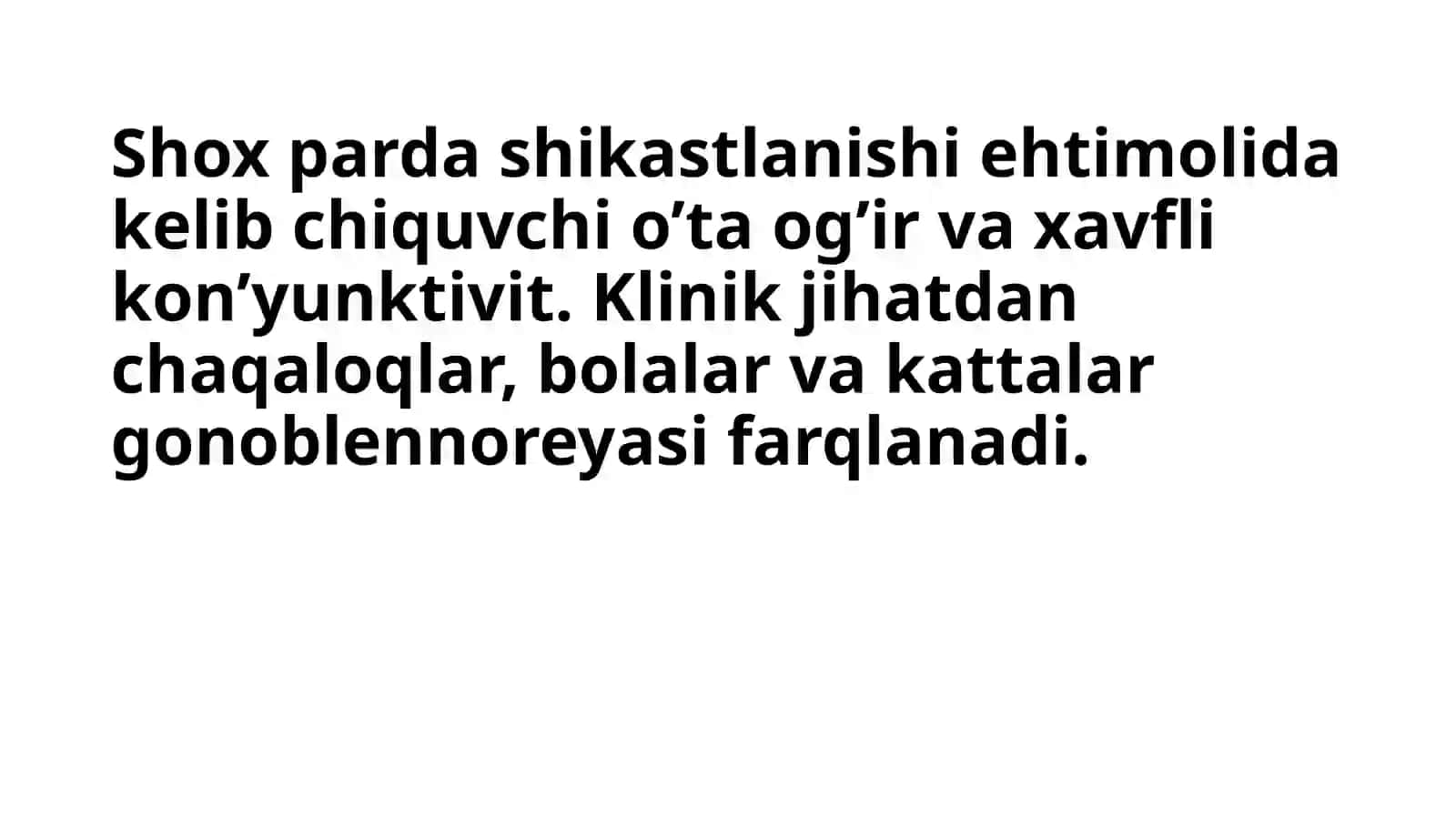 Gonokokkli kon’yunktivit(gonoblennoreya) 2