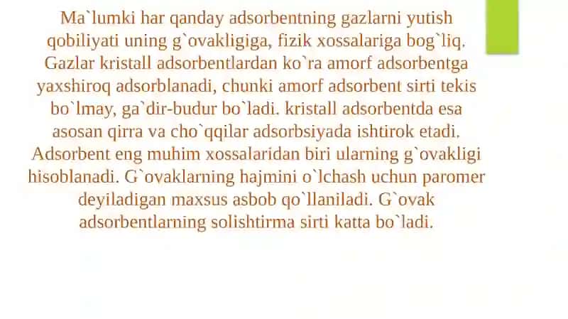 Adsorbentlar 2