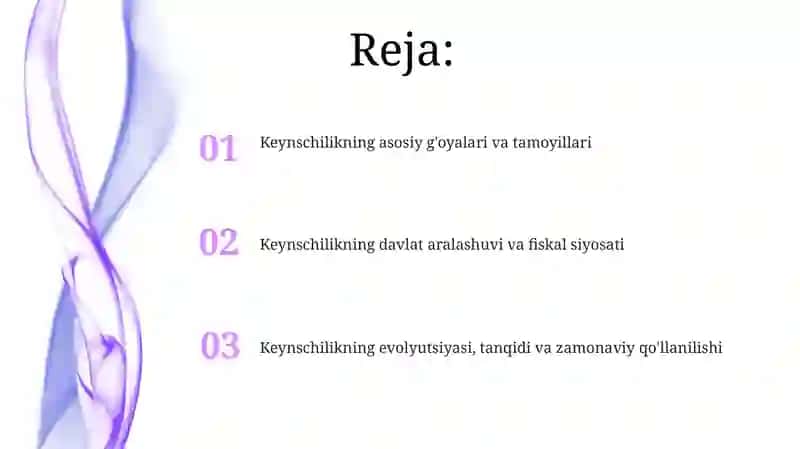 Kenisning iqtsodiy talimoti 2