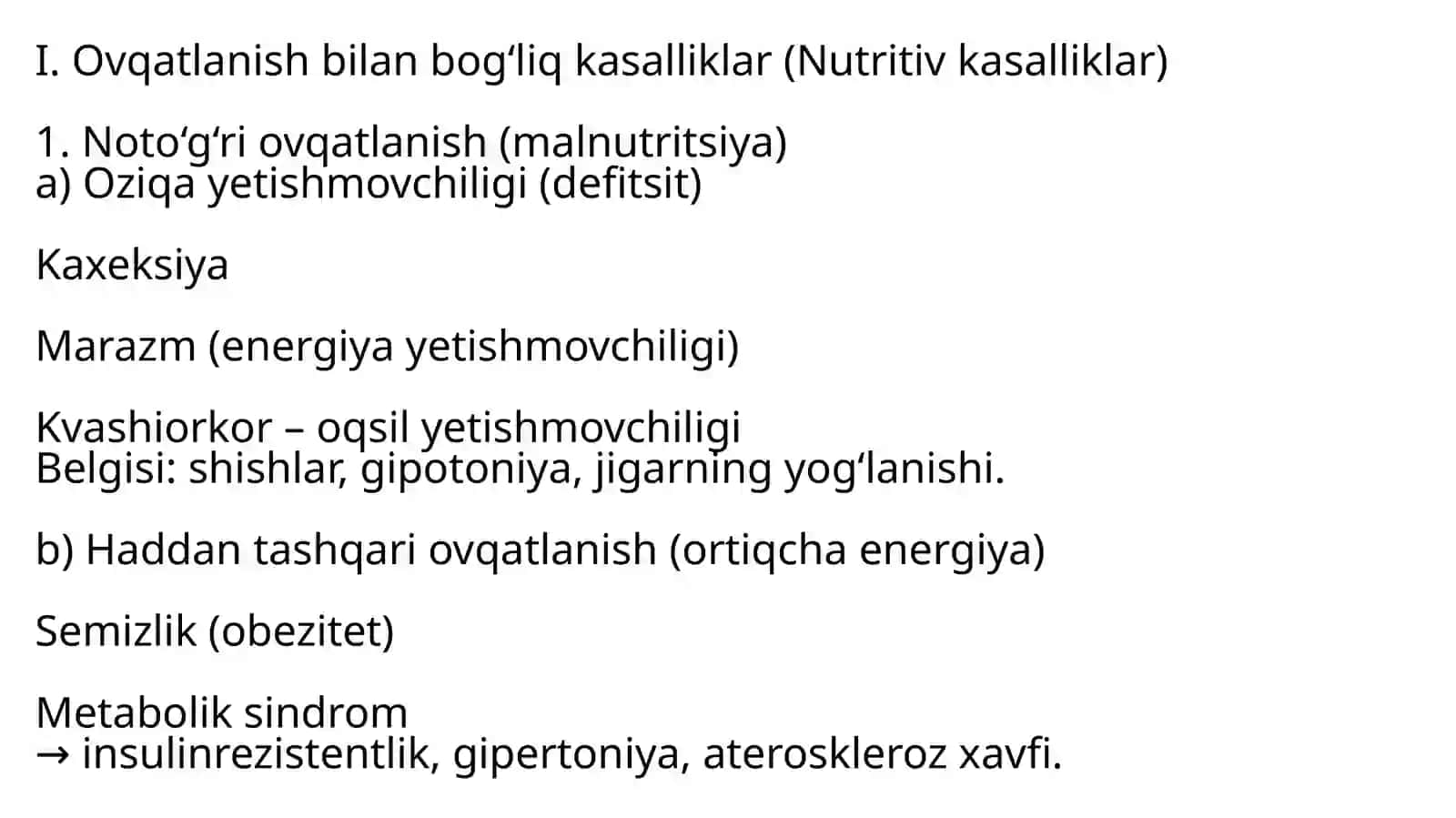 Ovqatlanish va tashqi muhit ta'sirlari bilan bog'liq bo'lgan kasalliklar 2